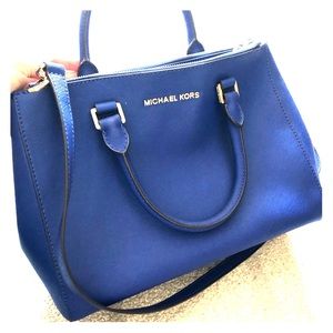 Michael Kors cobalt blue Sutton medium handbag